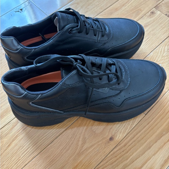 Rockport eclectic black chunky sneakers pro walker lace ups - Picture 3 of 5